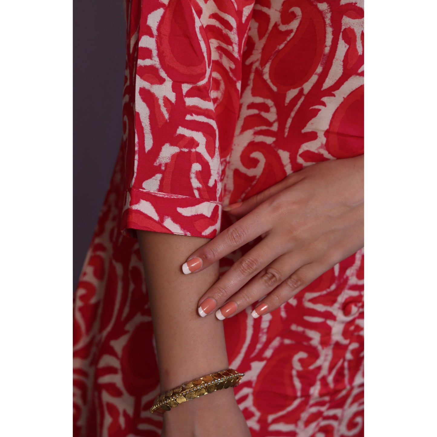 Rani Pink Embroidered Kurti