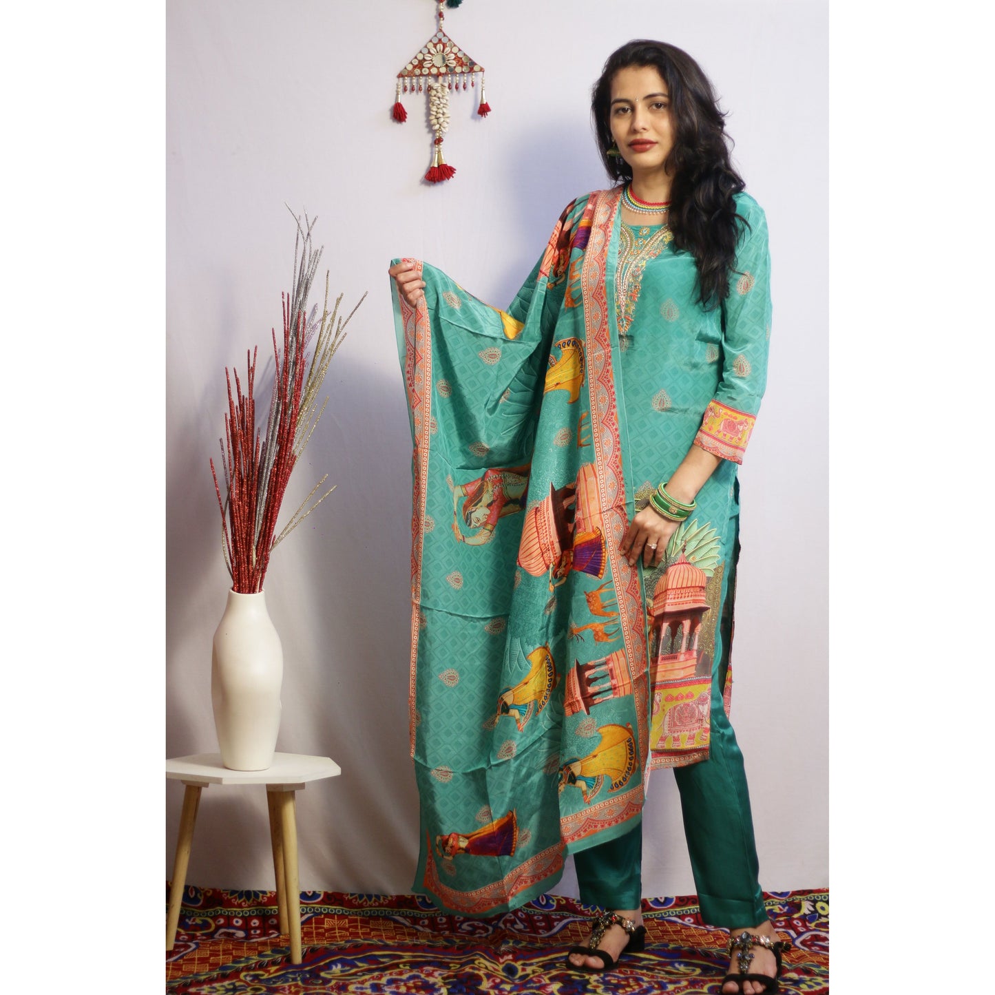 Iqra Green Suit Set