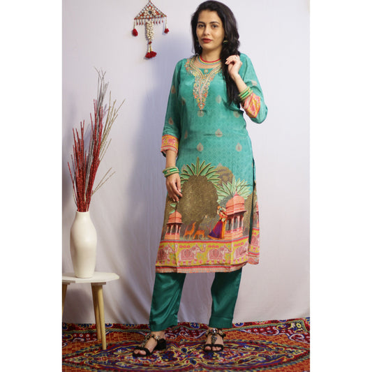 Iqra Green Suit Set