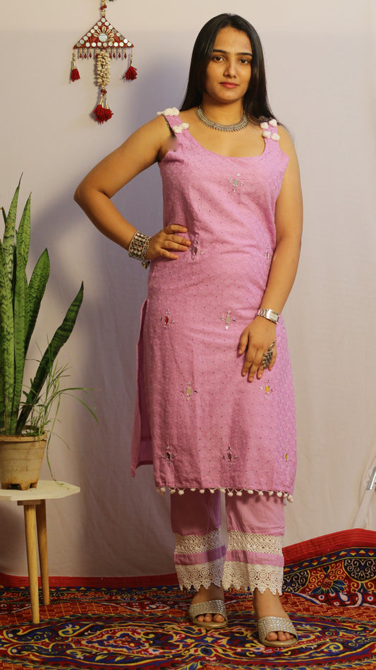 Pom Pom Lilac Suit Set