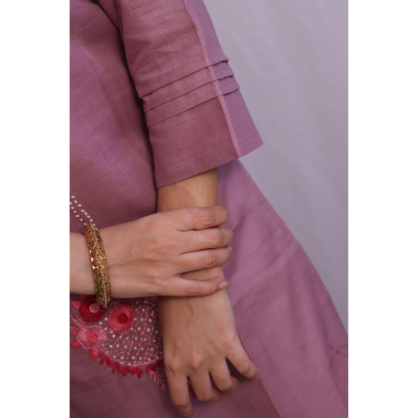 Lilac Embroidered Kurti