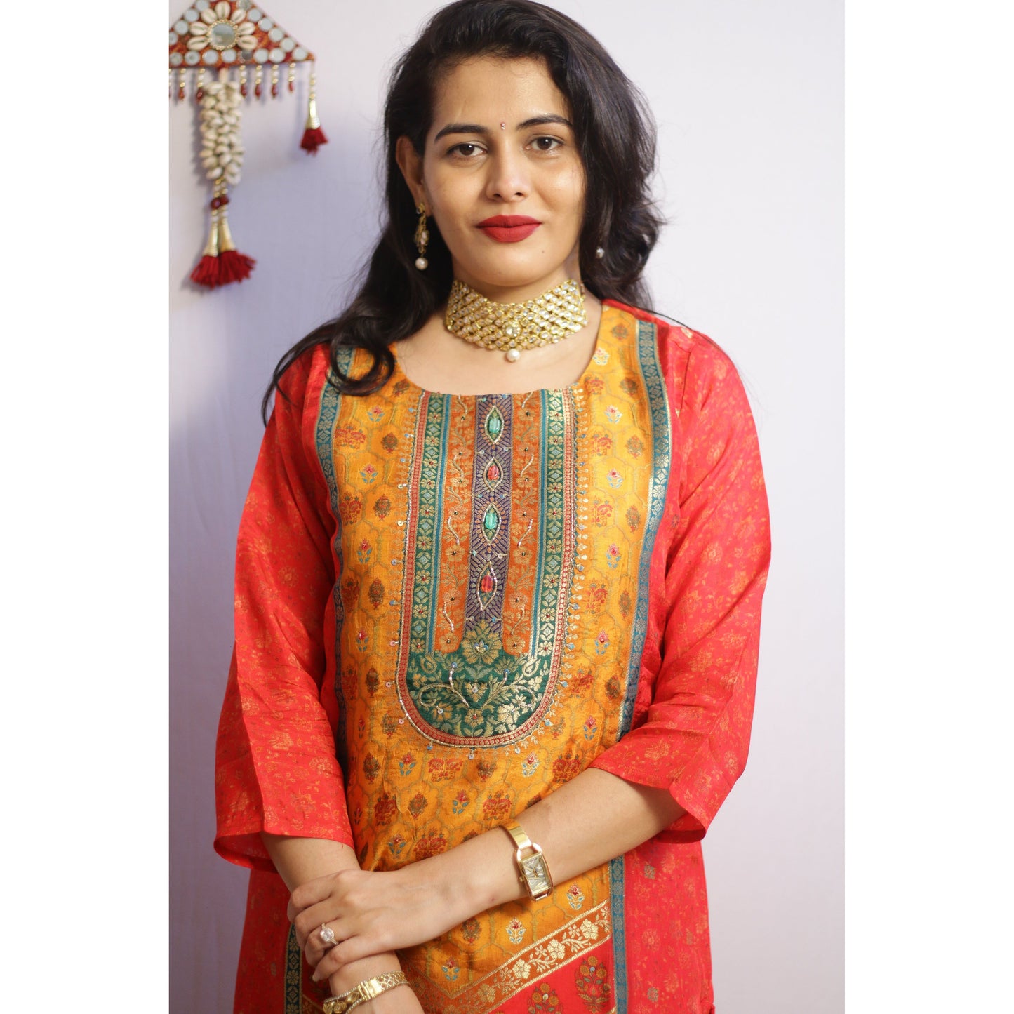 Mriga Red Suit Set