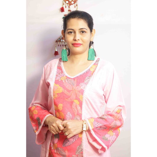 Schiffli Pink Co-ord Set