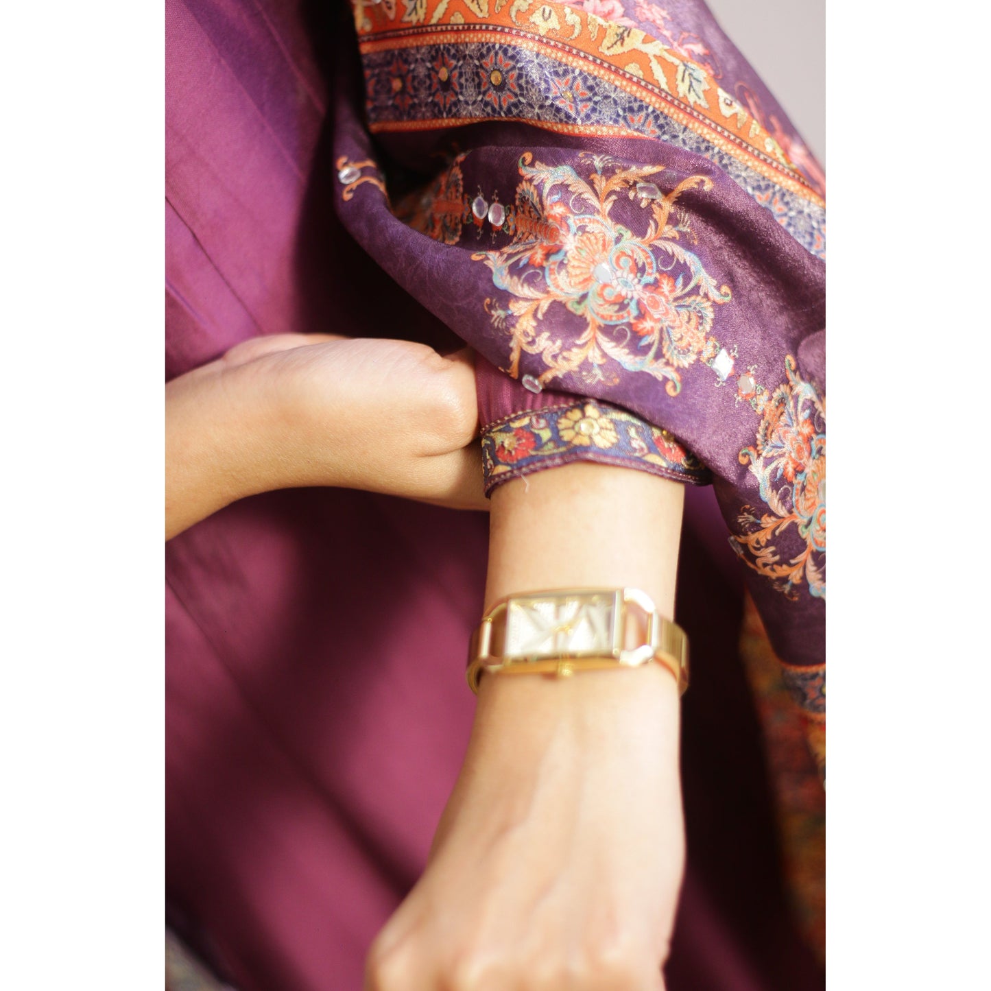 Purple Anarkali Suit Set