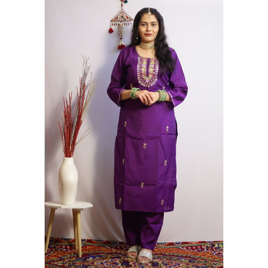 Radhni Purple Suit Set