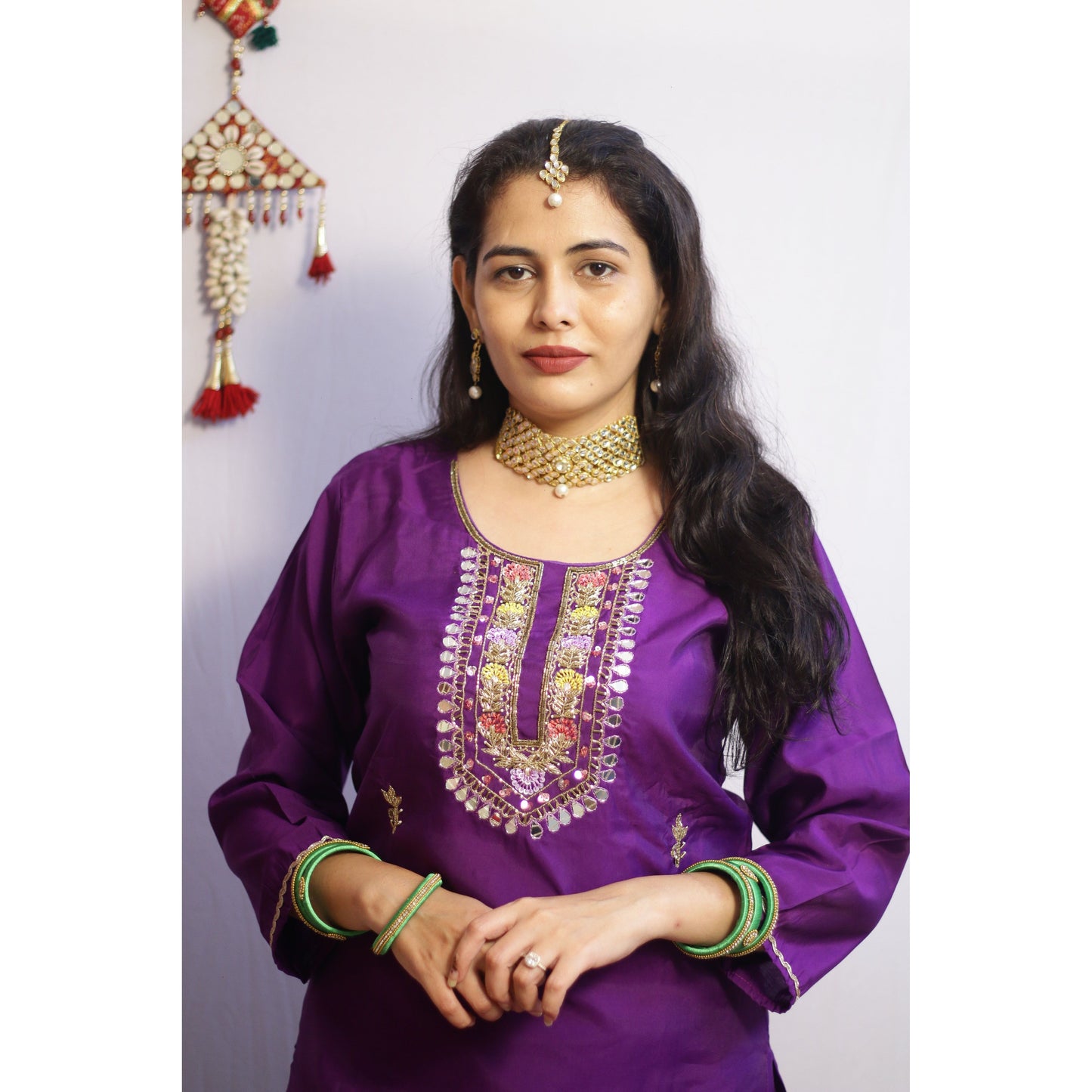 Radhni Purple Suit Set