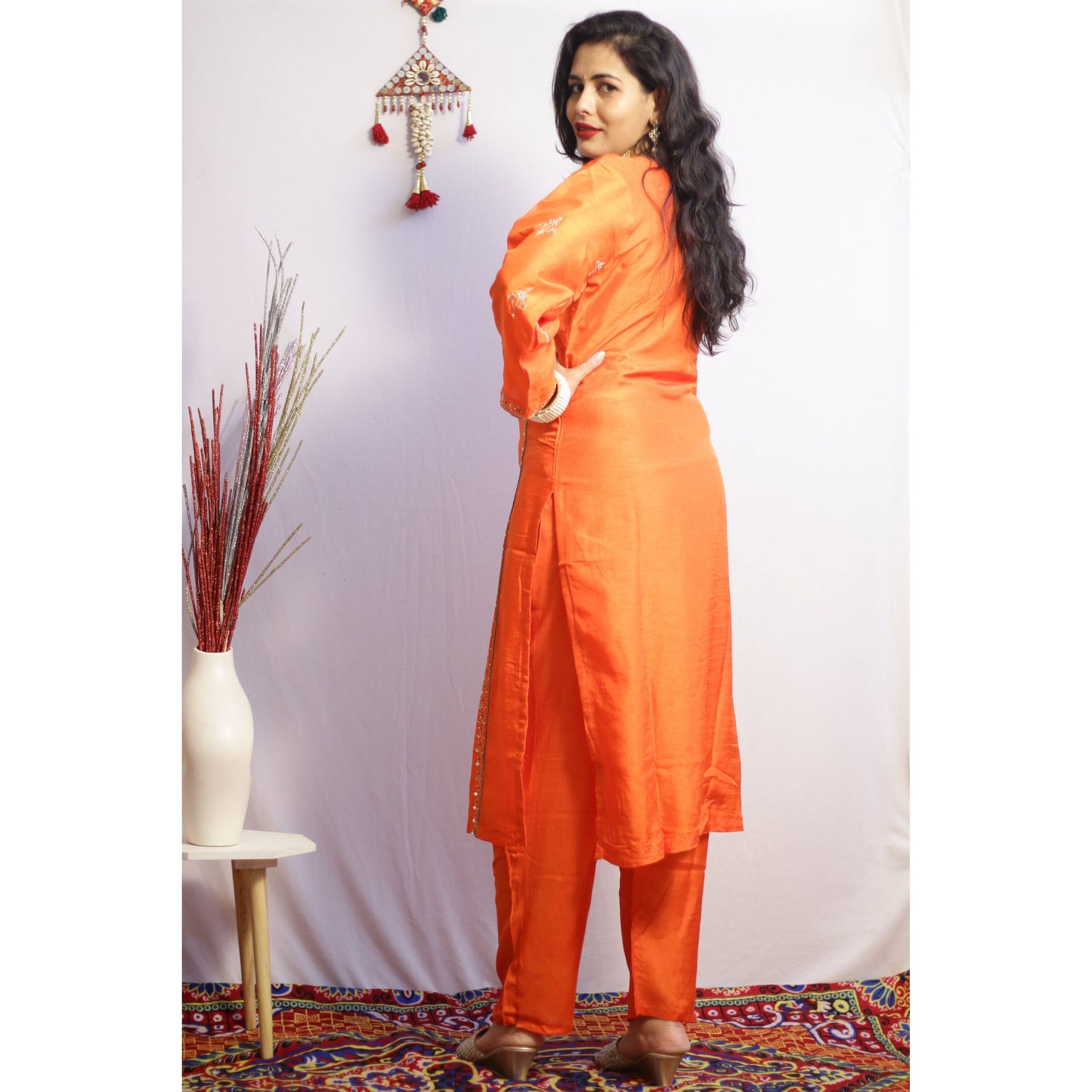 Revati Orange Suit Set
