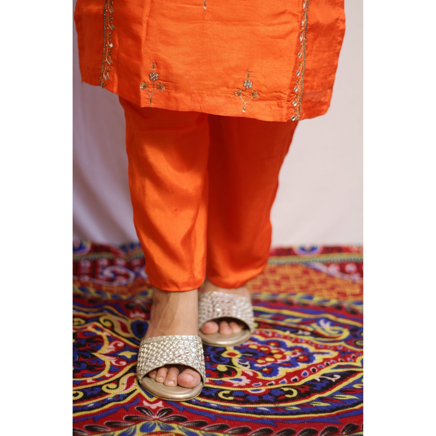 Revati Orange Suit Set