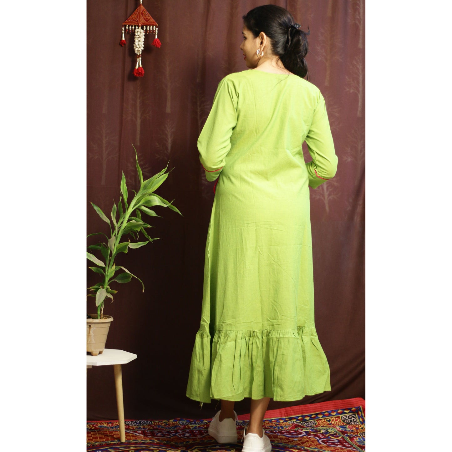 Swan Green Dress