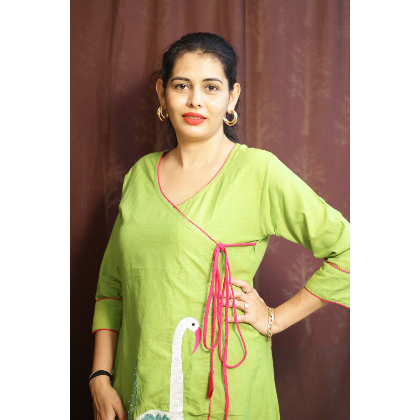 Swan Green Dress