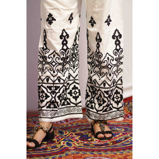 White on Black Pallazo