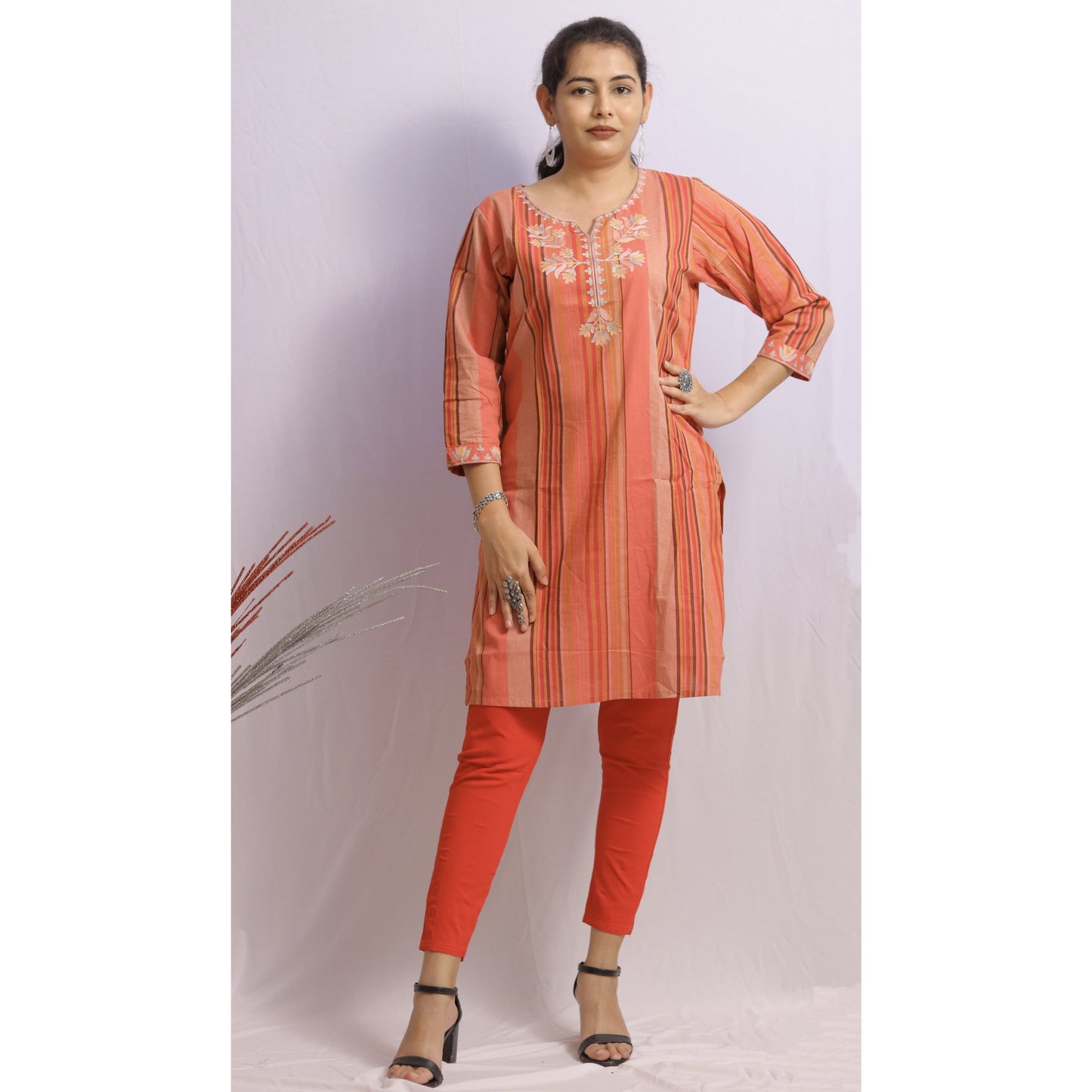 Embroidered Multicolour Kurti