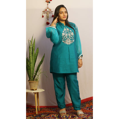 Avsaa Rama Green Embroidered Co-ord Set