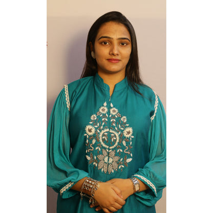 Avsaa Rama Green Embroidered Co-ord Set