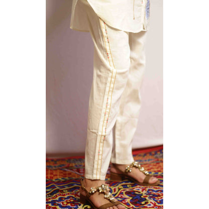 Gungun Beige Embroidered Co-ord Set