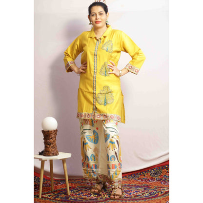 Mayuri Yellow Embroidered Co-ord Set