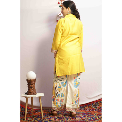 Mayuri Yellow Embroidered Co-ord Set