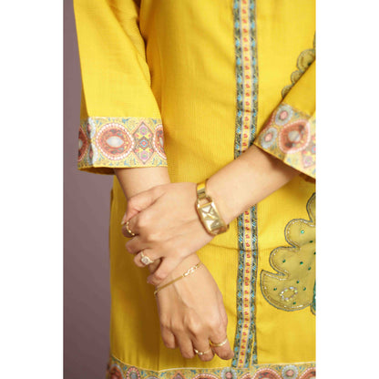 Mayuri Yellow Embroidered Co-ord Set
