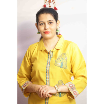 Mayuri Yellow Embroidered Co-ord Set