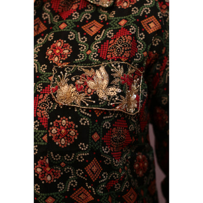 Janki Bottle Green Embroidered Co-ord Set