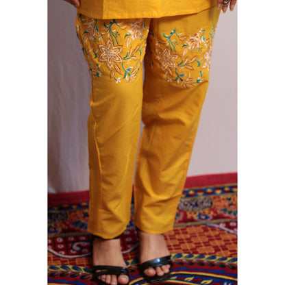 Urvi Yellow Embroidered Co-ord Set