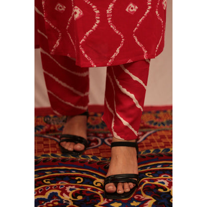 Raima Hot Pink Embroidered Kurti Pant Set