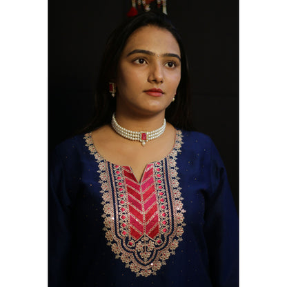 Naaz Navy Blue Suit Set