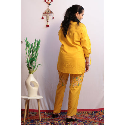Urvi Yellow Embroidered Co-ord Set