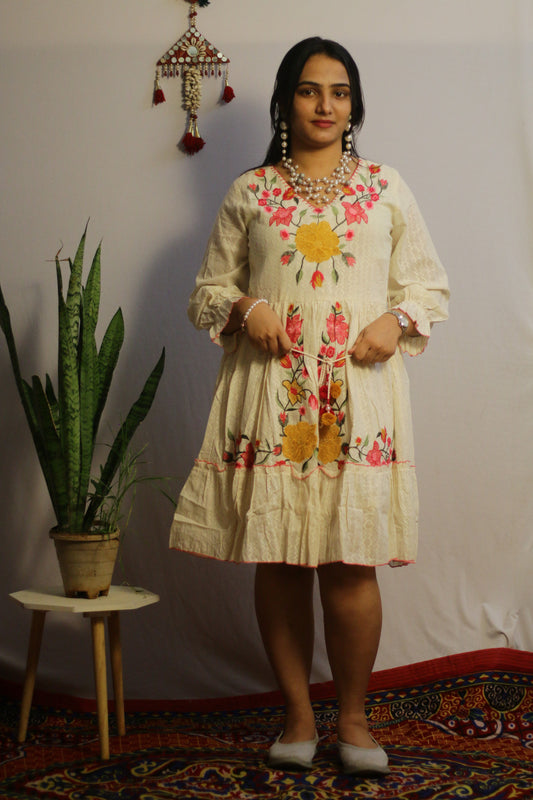 Zuri Ivory Bloom Dress