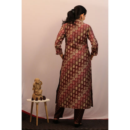 Saachi Magenta Embroidered Co-ord Set