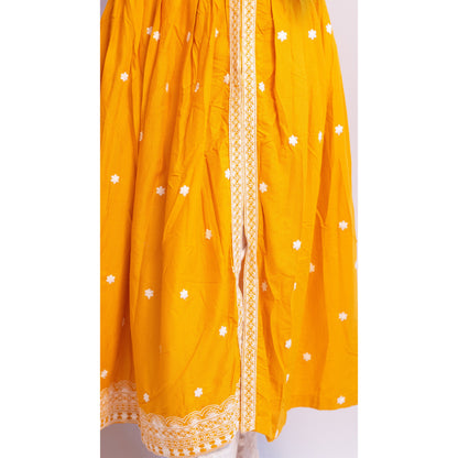 Rakhi Yellow Lukhnowi Suit Set