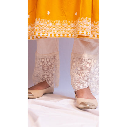 Rakhi Yellow Lukhnowi Suit Set