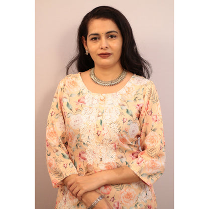Vaani Light Yellow Embroidered Co-ord Set