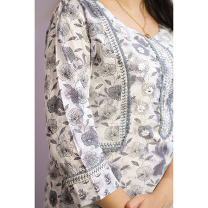 Grey Kurti Pant Set
