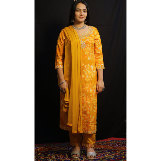 Floral Yellow Suit Set