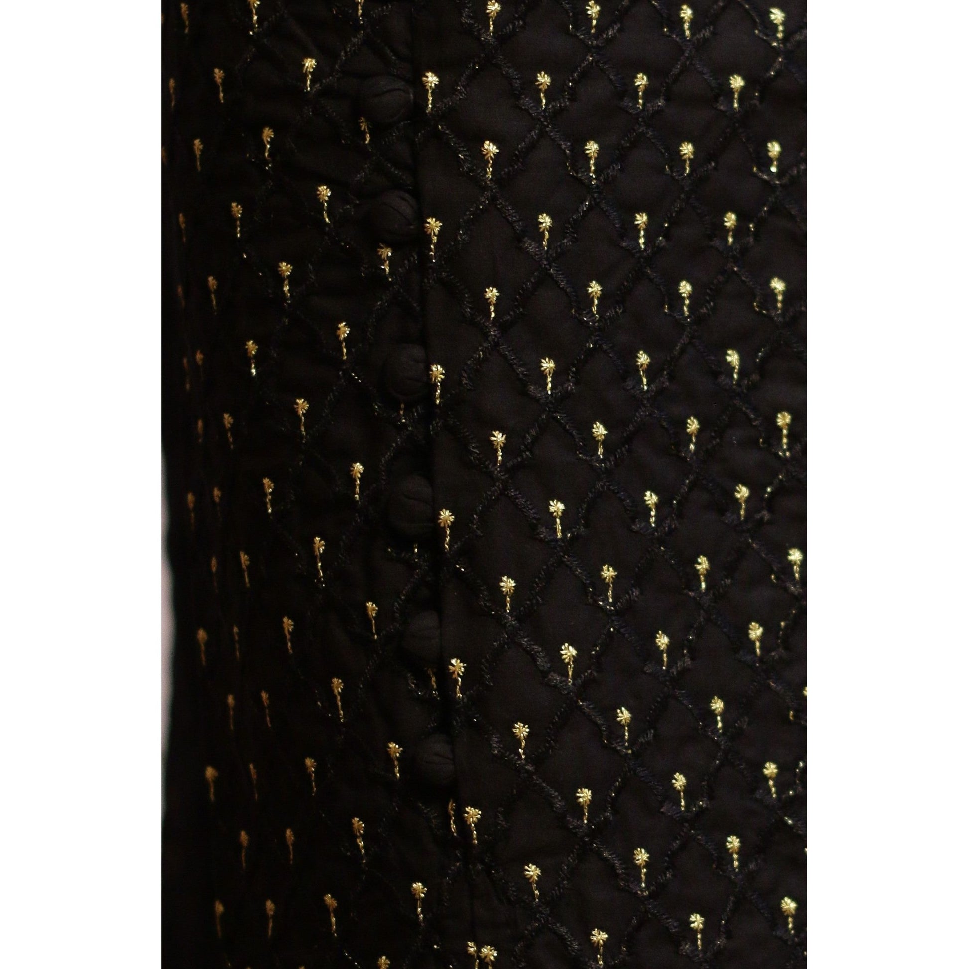 Black Potli Button Embroidered Pant