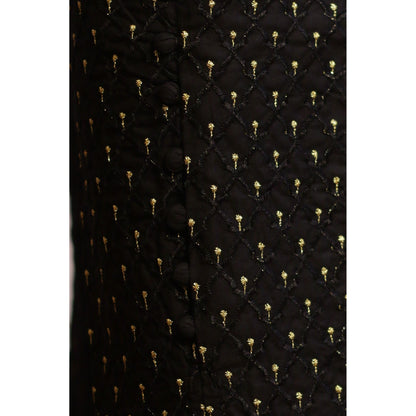 Black Potli Button Embroidered Pant