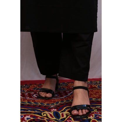 Krishnah Black Kurti Pant Set