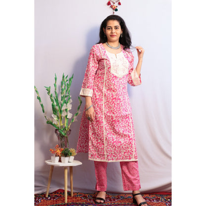 Unnati Pink Kurti Pant Set
