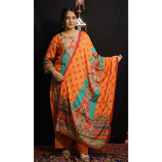 Orange Farshi Salwar Set