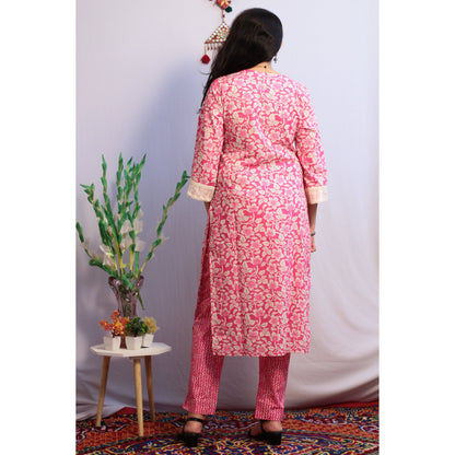 Unnati Pink Kurti Pant Set
