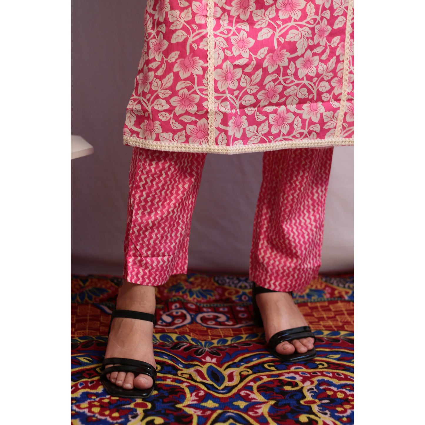 Unnati Pink Kurti Pant Set