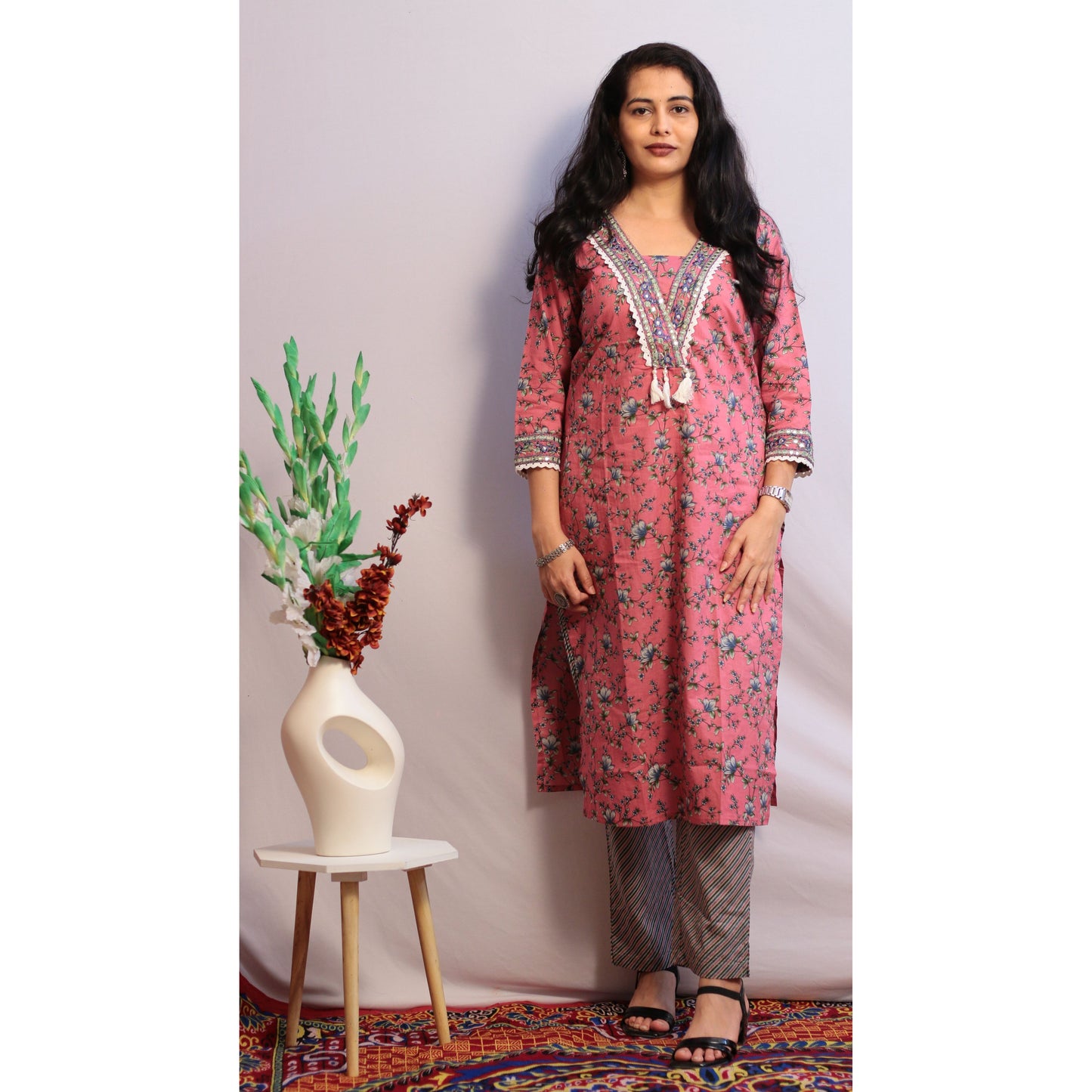 Kamiya Pink Kurti Pant Set