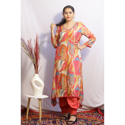 Kanchan Pink Embroidered Co-ord Set
