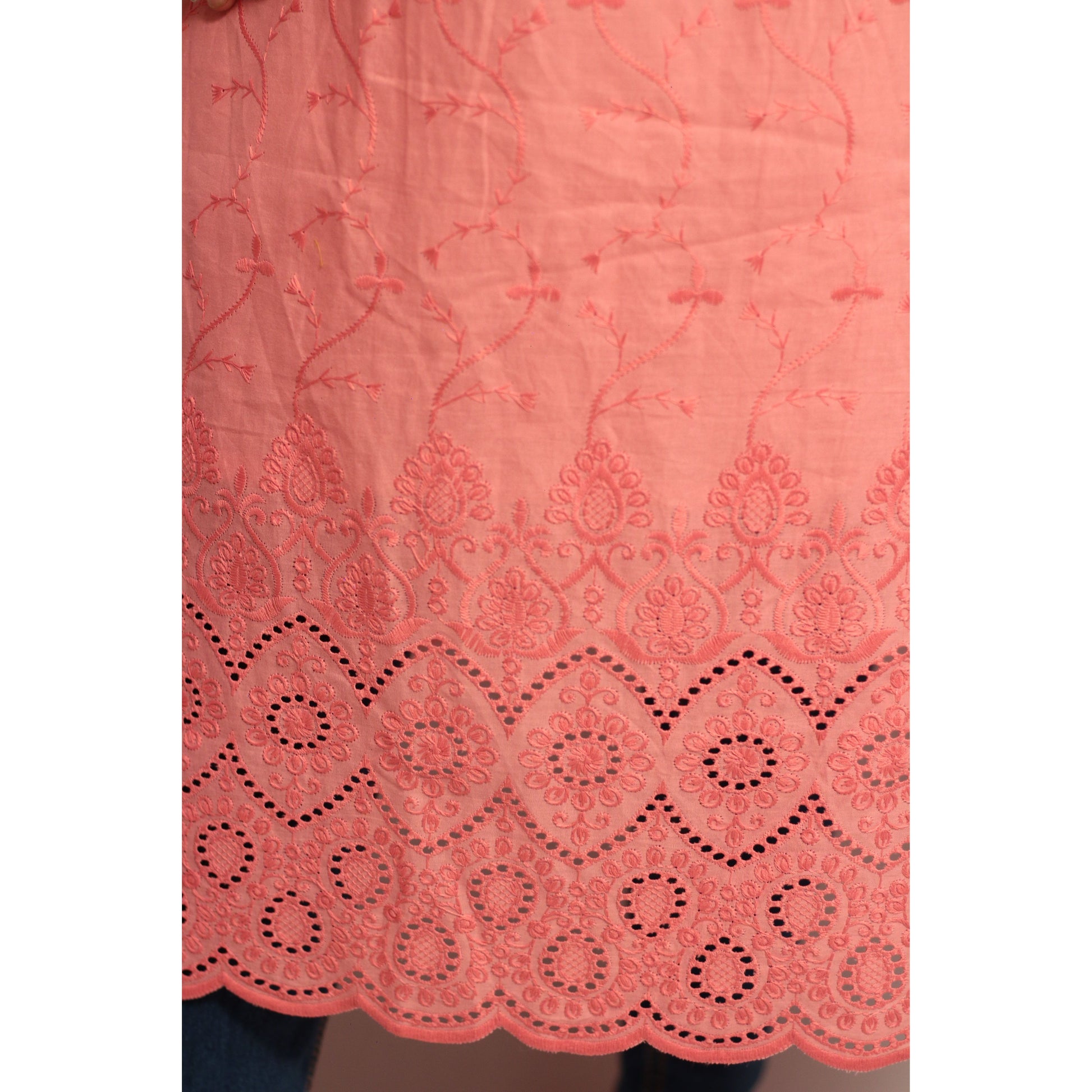 Pink Embroidered Kurti