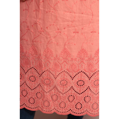 Pink Embroidered Kurti