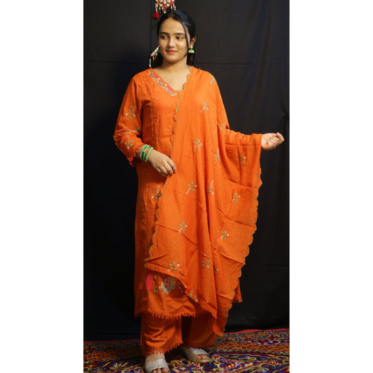 Ruhani Orange Suit Set