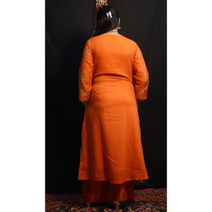 Ruhani Orange Suit Set