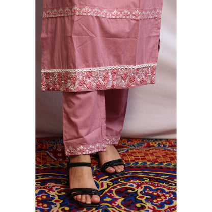 Navya Pink Kurti Pant Set