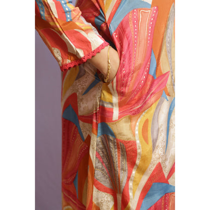 Kanchan Pink Embroidered Co-ord Set